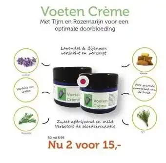 De Rode Pilaren Voeten crème aanbieding