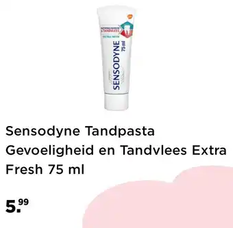 Plein.nl Sensodyne tandpasta gevoeligheid en 75ml aanbieding