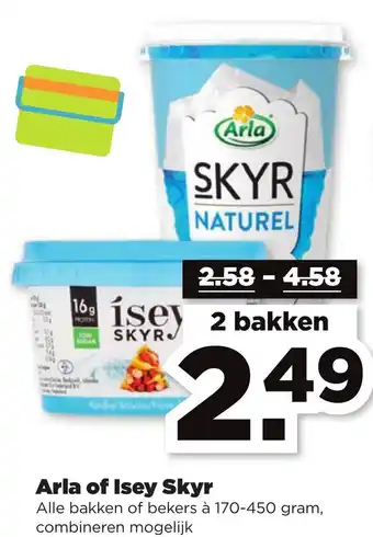 PLUS Aria of Isey Skyr 170-450g aanbieding