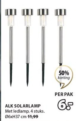 Jysk Alk solarlamp aanbieding