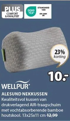 Jysk Wellpur alesund nekkussen aanbieding