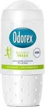 Bol.com Odorex natural fresh deoroller - voordeelverpakking - unisex - 6x 50ml aanbieding