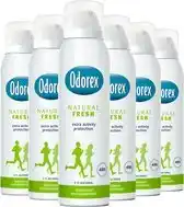 Bol.com Odorex natural fresh deodorant spray - voordeelverpakking - unisex - 6x 150ml aanbieding