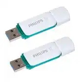 Bol.com Philips fm25fd75b usb stick - 256 gb - usb a 3.0 - led - spring green snow edition - 2 stuks aanbieding