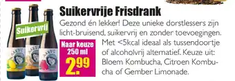 Gezond & Wel Suikervrije frisdrank 250ml aanbieding