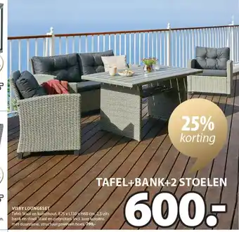 Jysk VISBY LOUNGESET aanbieding