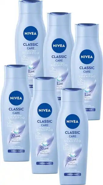 Bol.com Nivea classic mild shampoo - 6 x 250 ml - voordeelverpakking aanbieding