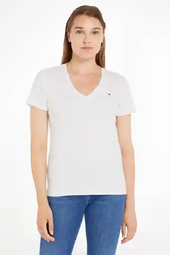 Wehkamp Tommy hilfiger t-shirt ecru aanbieding