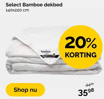 Beter Bed Select bamboe dekbed aanbieding