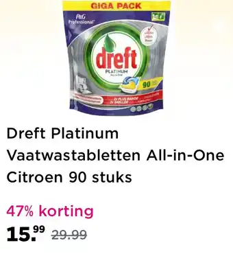 Plein.nl Dreft Platinum vaatwastabletten aanbieding