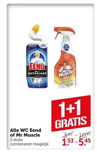 Coop Alle WC Eend of Mr Muscle aanbieding