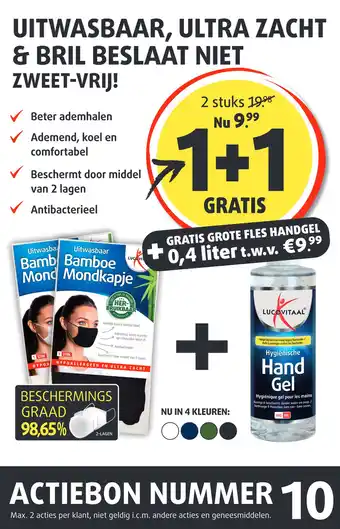 Lucovitaal Bamboe Mondkapje aanbieding