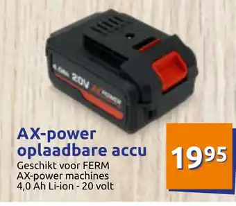 Action AX-power oplaadbare accu aanbieding