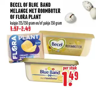 Boon`s Markt Becel Of Blue Band Melange Met Roomboter Of Flora Plant aanbieding