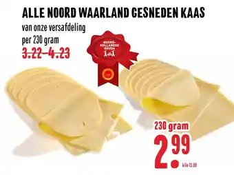 Boon`s Markt Alle Noord Waarland Cesneden Kaas 230 gram aanbieding