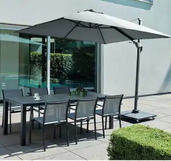 Exterioo Zweefparasol in aluminium aanbieding