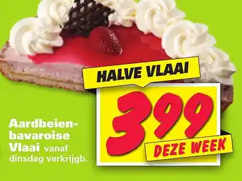 Nettorama Aardbeien- bavaroise Vlaai aanbieding