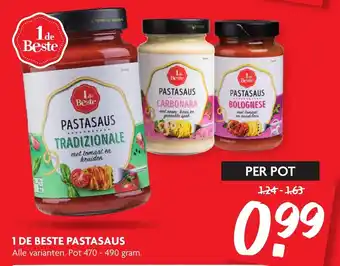 Dekamarkt 1 de Beste pastasaus 470-490 gr aanbieding