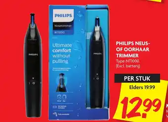 Dekamarkt Philips Neus- of oorhaar trimmer  NT1000 aanbieding