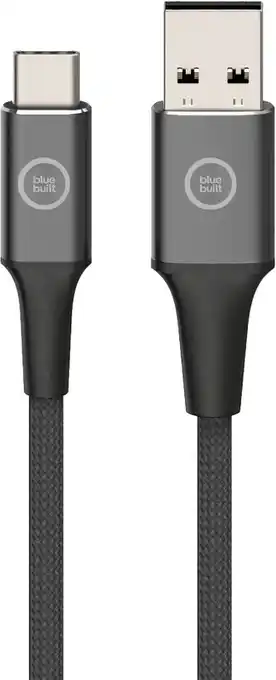 Coolblue Bluebuilt usb a naar usb c kabel 1,5m nylon zwart aanbieding