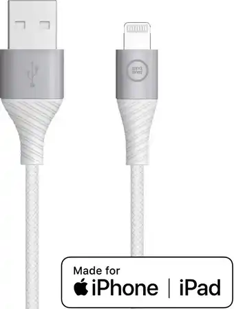 Coolblue Bluebuilt usb a naar lightning kabel 1,5m nylon wit aanbieding