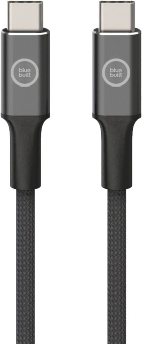 Coolblue Bluebuilt usb c naar usb c kabel 3m nylon zwart aanbieding