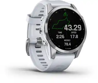 Coolblue Garmin fenix 7s zilver/wit 42mm aanbieding