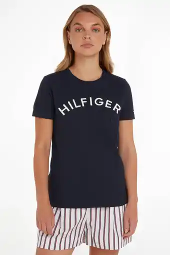 Wehkamp Tommy hilfiger among us t-shirt met logo donkerblauw aanbieding