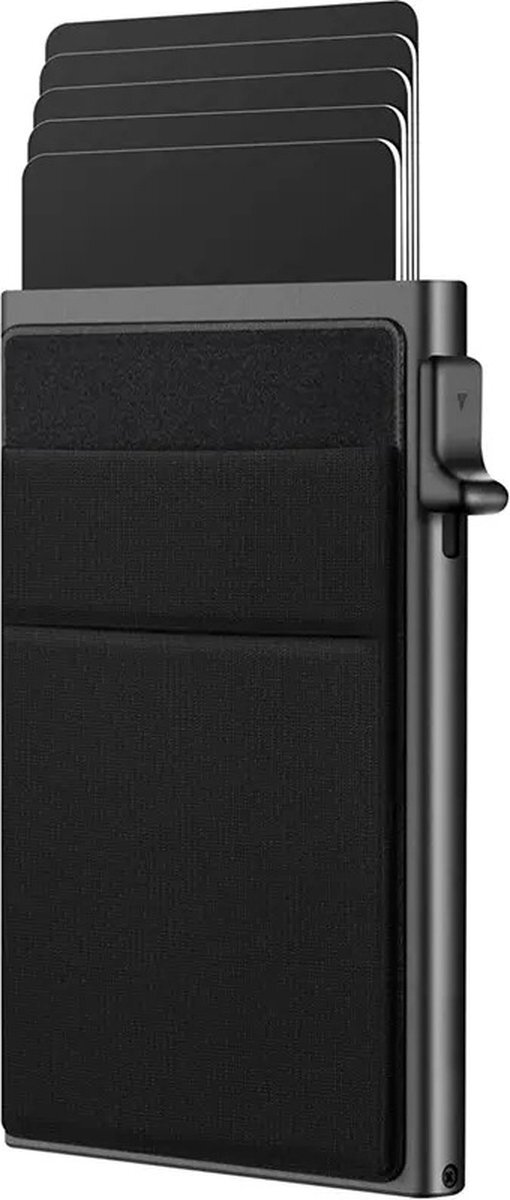Bol.com Prowallet cardprotector + luxe giftbox - kaarthouder met voorvak - zwart - ruimte voor 7 pasjes + briefgeld - rfid beveiligin aanbieding