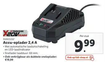 Lidl Parkside Accu-Oplader 2,4 A aanbieding