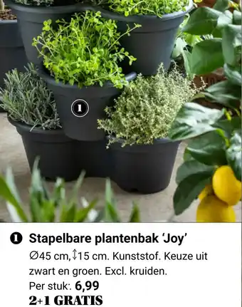 Tuincentrum Osdorp Stapelbare plantenbak 'joy' aanbieding