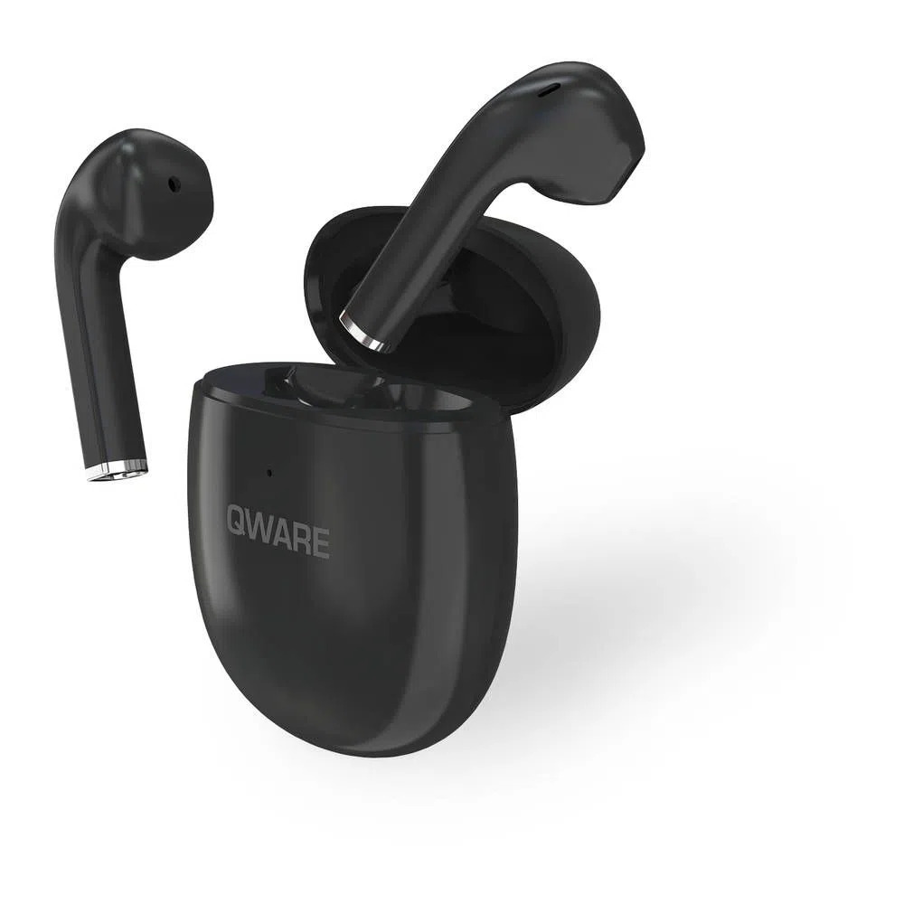 Intertoys Qware sound true draadloze oordopjes - zwart aanbieding