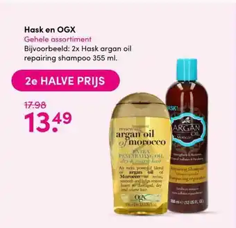 Drogisterij Visser Hask en OGX Gehele assortiment 355 ml aanbieding