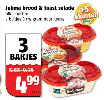 Poiesz Johma brood & toast salade 175 gram aanbieding