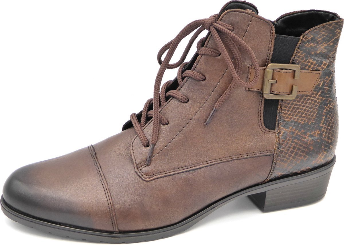 Bol.com Remonte dames enkellaars d6875-25 bruin/combi - maat 41 aanbieding