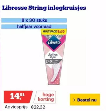 Bol.com Libresse String inlegkruisjes aanbieding