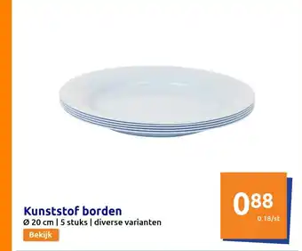 Action Kunststof borden Ø 20 cm aanbieding