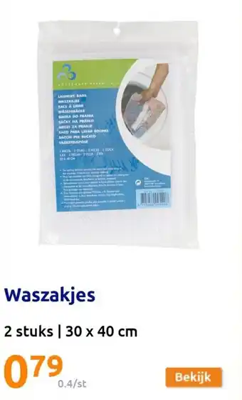 Action Waszakjes 30 x 40 cm aanbieding