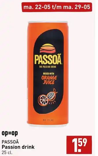 ALDI PASSOA Passion drink 25 cl. aanbieding