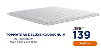 TotaalBED Topmatras deluxe koudschuim aanbieding