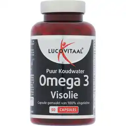 Albert Heijn Lucovitaal omega 3 puur koudwater visolie capsules aanbieding