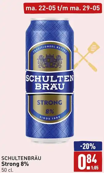 ALDI SCHULTENBRÄU Strong 8% 50 cl. aanbieding