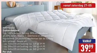 ALDI NOVITESSE Zomerdekbed 140x220CM aanbieding