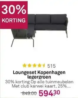 Karwei Loungeset kopenhagen legergroen aanbieding