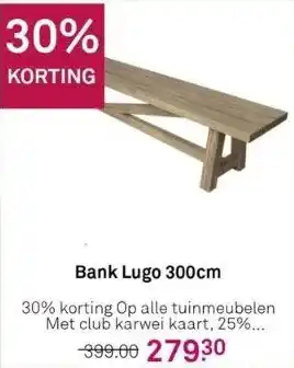 Karwei Bank lugo 300cm aanbieding