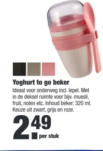 ALDI Yoghurt to go beker aanbieding