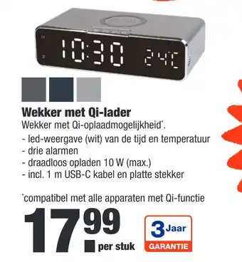 ALDI Wekker met Qi-lader aanbieding