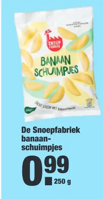 ALDI De Snoepfabriek banaan- schuimpjes aanbieding