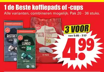 Dirk 1 de Beste koffiepads of -cups aanbieding