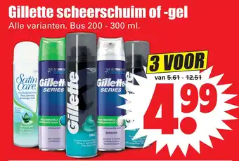 Dirk Gillette scheerschuim of -gel aanbieding